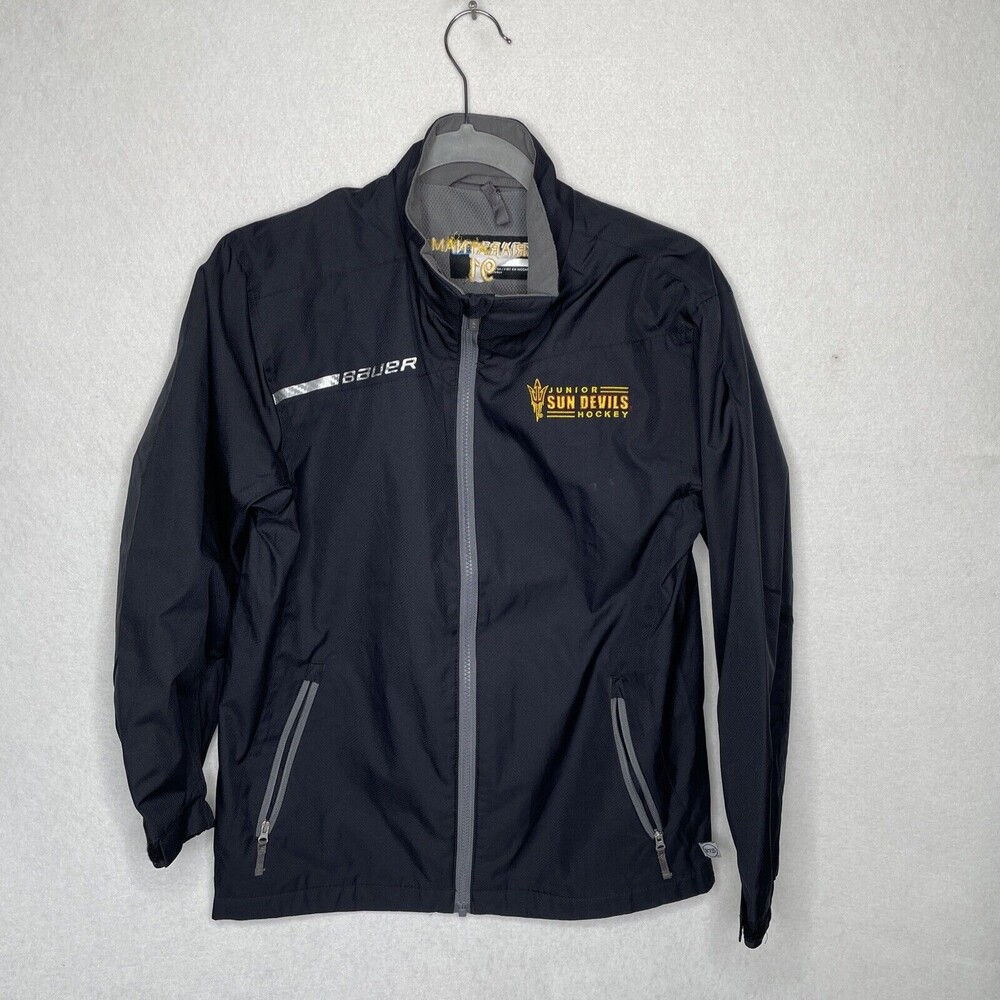 Bauer Junior Sun Devils Large Fleece Full Zip Pullover Team Hockey #91